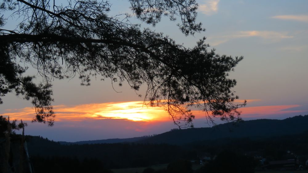 couché de soleil depuis le Hauberg