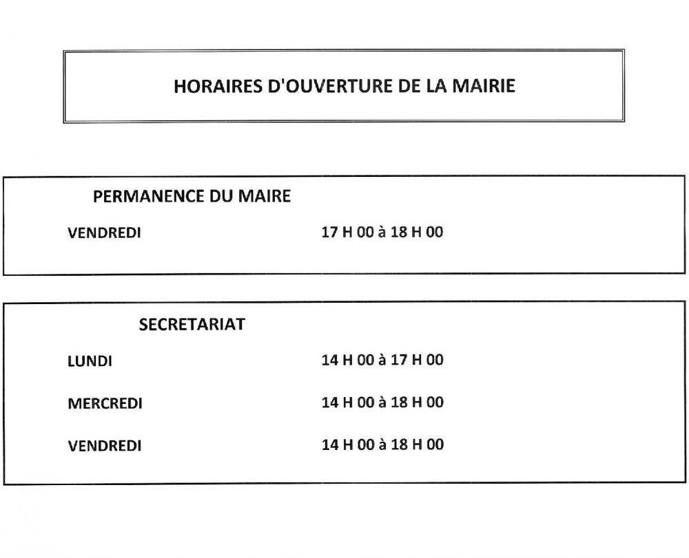 horaires