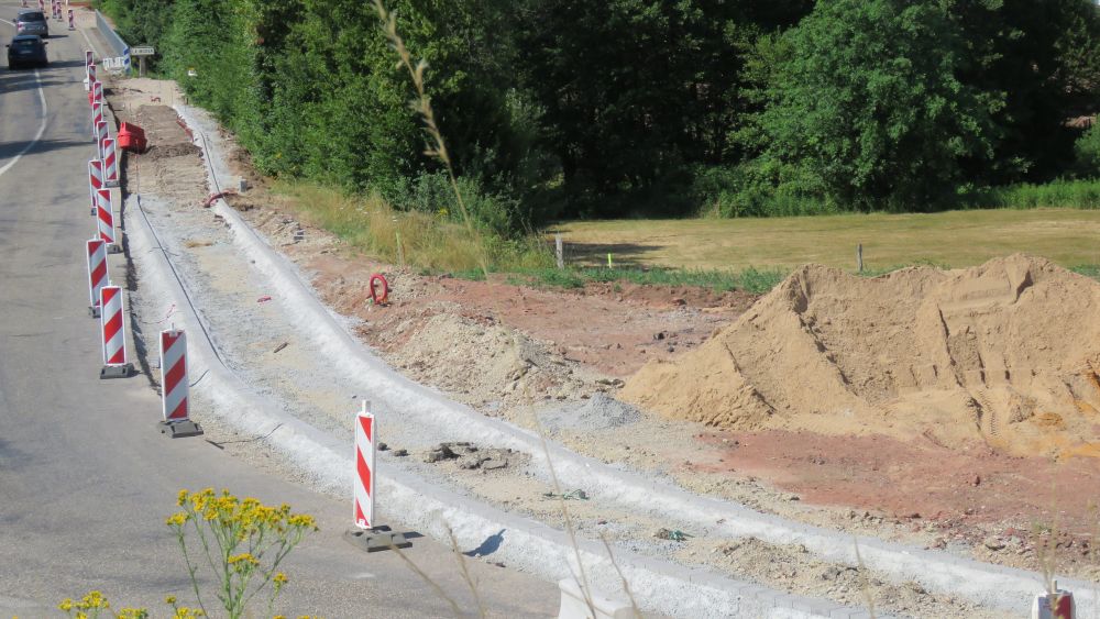 aménagement d'un trottoir